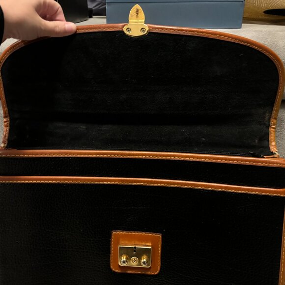 Vtg Dooney & Bourke All Weather Leather Messenger, Briefcase, Crossbody Bag - Picture 14 of 16